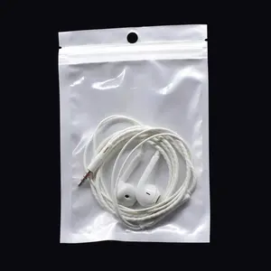 Hersluitbare Zip Lock Poly Opbergtas Met Hang Hole Clear Plastic Opknoping Zak Voor Verpakking Kettingen Oorbellen Sieraden