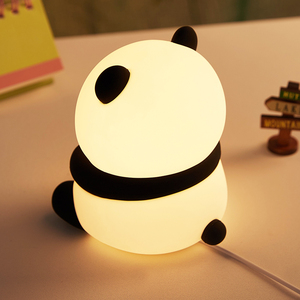 Dễ thương phim hoạt hình mềm <span class=keywords><strong>LED</strong></span> Silicone Panda đèn USB sạc cảm ứng cảm biến ánh sáng đầy màu sắc phòng ngủ cạnh giường ngủ ánh sáng ban đêm cho trẻ em - Product Image 6