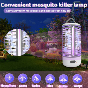 Matamosquitos eléctrico con luz UV, portátil, para uso en interiores y exteriores, función de encendido y apagado automático, para protección del hogar y jardín - Product Image 3