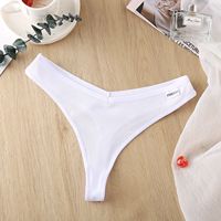 Culotte bikini côtelée taille haute sexy pour femme, 100 % coton, style Lolita, brodée, avec dentelle, boutons et rivets N181