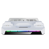 Station de charge double murale et support de console en plastique ABS avec connexion filaire pour Slim (compatible avec les manettes DualSense)