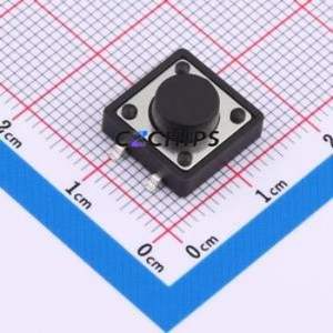KH-12X12X6H-SMT Tactile Switch SMD,12x12mm Switch ( Switch Length: 12mm )( Switch Width: 12mm )( Switch Height: 6mm ) - Product Image 1