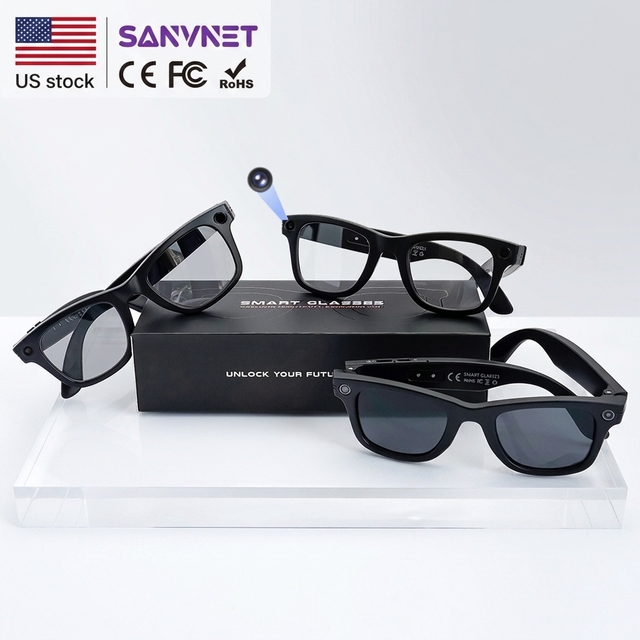 2026 SANVNET GS4 MAX AI Smart Glasses 8MP HD Camera 1080P Video Recording Sunglasses ChatGPT AI Translation BT Audio Eyewear