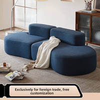 Canapé une place moderne et minimaliste de style nouveau, design incurvé, revêtement en velours, rembourrage en éponge, multifonctionnel pour salons