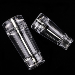 Pince à ongles double tête pour salon de manucure Pure Clear Jelly <span class=keywords><strong>Nail</strong></span> <span class=keywords><strong>Art</strong></span> Stamper Scraper Seal Print <span class=keywords><strong>Silicone</strong></span> <span class=keywords><strong>Nail</strong></span> Stamp Stamping Tools Supplies - Product Image 2