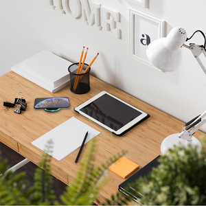 Enchufe de escritorio, toma de corriente para escritorio con certificación UL, 1 toma de corriente estadounidense + carga USB-A de 30W + carga QI de 15W, negro - Product Image 6
