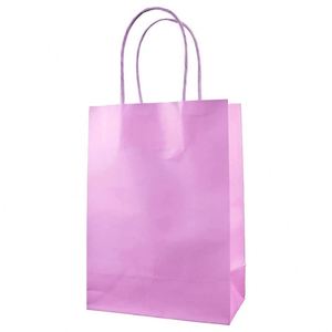 <b>Small</b> <b>Gift</b> Paper Bag with Handle Kraft for Birthday Party Favor in Bulk for Present Shopping Wedding Takeaway Food Paper Bag - Product Image 2