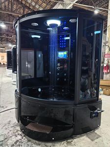 Salle de bain et de <span class=keywords><strong>douche</strong></span> à vapeur intérieure de luxe noire, combinée à une <span class=keywords><strong>baignoire</strong></span> à remous, <span class=keywords><strong>cabine</strong></span> de <span class=keywords><strong>douche</strong></span>, <span class=keywords><strong>baignoire</strong></span> de massage à pluie - Product Image 6