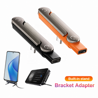 Adaptateur de support de charge pour téléphone Type C, charge rapide 240W, convertisseur OTG USB-C mâle vers USB-C femelle avec support pliable