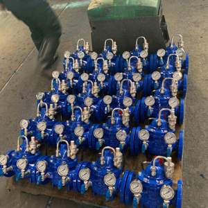 Suministro de fábrica 200X Ducción Lron Brida manual Válvula reguladora de presión de agua Grifo Válvula de control de fuego de agua - Product Image 5