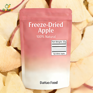 Dahao Vente en gros Pomme lyophilisée 30g Naturelle <span class=keywords><strong>Sans</strong></span> <span class=keywords><strong>Sucre</strong></span> Snack Tranches de pomme séchées par lyophilisation Fruits séchés Snack OEM ODM Disponible - Product Image 1