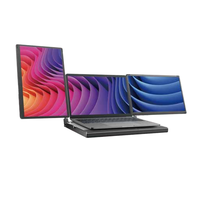 Moniteur portable 14 pouces avec support rotatif à 360 ° IPS LCD Résolution 1920x1080P Interface USB Support pour ordinateur portable à double écran