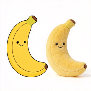 Almohadas de Peluche de Plátano Simuladas Personalizadas al por Mayor, Lindos Juguetes de Peluche de Plátano, Nuevo Diseño - Product Image 1