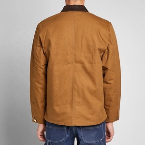 Wholesale Corduroy Collar Fashion Design <strong>Mens</strong> Safari Jacket Style Canvas <strong>Chore</strong> <strong>Coat</strong> - Product Image 2