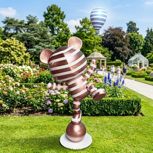 Escultura de Oso Acrobático de FRP Grande Personalizada de Fábrica Profesional, Estatua de Alto Brillo para Decoración de Entrada de Villas de Lujo - Product Image 5