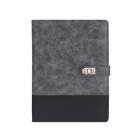 Carnet en cuir PU de qualité supérieure avec tissu assorti, classeur A5 rechargeable avec porte-cartes et boucle magnétique en métal