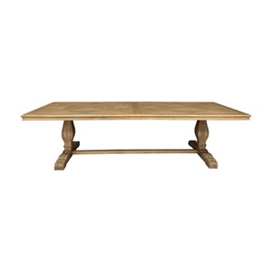 T159-300P Pháp Cổ Điển Tỉnh Cổ Mộc Mạc Rắn Gỗ Sồi Sàn Gỗ Hình Chữ Nhật Ăn Uống Dài Bệ Bảng Thiết Lập Cho Đám Cưới - Product Image 5