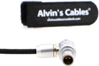 Câble d'alimentation flexible Alvin's Cables Teradek Bond ARRI Alexa pour caméra, 2 broches mâle vers 2 broches mâle, angle droit, 19,7 pouces