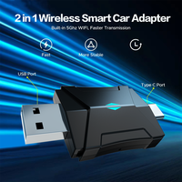 Adaptador USB inalámbrico Carplay para iPhone Android Auto 2 en 1 Original Car Wired Carplay a Wireless