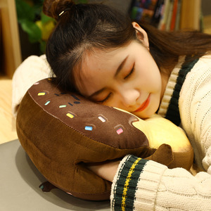 Almohada de Peluche con Forma de Pan Tostado para Siesta en la Oficina, Almohada para Dormir Acostado en el Aula para Estudiantes y Niños - Product Image 4