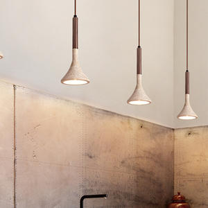 简约天然石材小吊灯美式餐厅装饰咖啡厅酒吧创意个性黄洞石灯 - Product Image 2