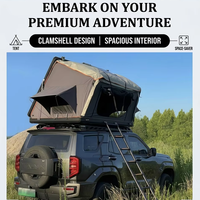 Tente de toit tout-terrain légère et imperméable en alliage d'aluminium, coque rigide, tissu Oxford, installation rapide quatre saisons pour SUV/pick-up