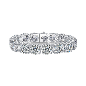 VVS1 Moissanite with GRA Certificated Wedding Tennis <b>Bracelets</b> Round Brilliant Cut 925 Sterling <b>Silver</b> Unisex <b>Bracelets</b> - Product Image 3