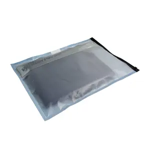 Garment Underwear T Shirt Opp Clear Plastic Zipper Custom Logo Frosted Zip Bags Clothing Packaging Ziplock Bags For Clothes