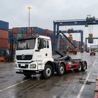 Camion benne à bras articulé 8x4 robuste pour déchets, châssis Shacman M3000, véhicule de transfert de déchets à conteneur amovible