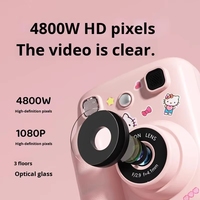 Appareil photo pour enfants A29 populaire avec design de dessin animé, prend des photos, des vidéos, imprime des photos, en plastique