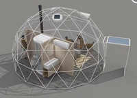 Tente ronde transparente claire d'igloo en dehors d'igloo en verre d'igloo extérieur à vendre