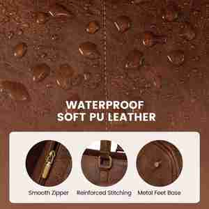 Bolso de Trabajo de Cuero Vintage para Mujer, Maletín Impermeable para Oficina, con Múltiples Compartimentos para Computadora y Artículos Esenciales de Negocios - Product Image 4