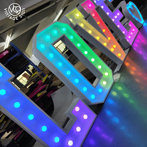 Letras Gigantes Luminosas para Decoración de Fiestas de Cumpleaños, Letras Metálicas Modernas Tipo Marquee, Letrero LED Personalizado para Alquiler - Product Image 4