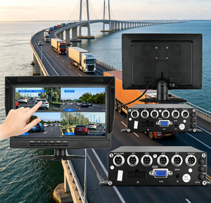 <span class=keywords><strong>Cam</strong></span>éra embarquée mobile DVR 4 canaux personnalisée avec écran tactile RS232, 720p/1080P AHD CVBS VGA 3-en-1, étanche, vision nocturne pour camions et fourgons frigorifiques - Product Image 1