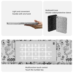 Bàn phím máy tính bảng Doodle cá tính với từ tính cho <span class=keywords><strong>iPad</strong></span> Pro 11 <span class=keywords><strong>iPad</strong></span> Air 5/4 phổ biến cảm ứng nhanh với bàn phím số - Product Image 3