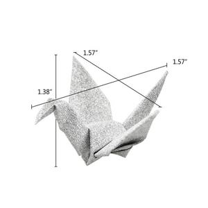 Japanische Liebevolle Glitzer-Silber Origami-Kraniche Mobile Girlande 100 Stück Handgefertigte Gefaltete Papierkunst für Hochzeit Party Feiertag - Product Image 6