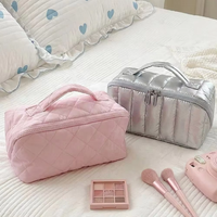 Sac de toilette imperméable au design tendance, sac de voyage portable avec poignée, grande capacité, sac de maquillage personnalisable