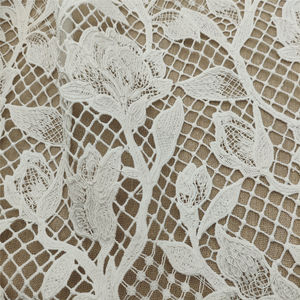 Tissu de dentelle de broderie de fil à plis floraux nouveau Style pour les robes de soirée nuptiales vêtements et sacs décorations - Product Image 5