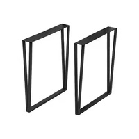 Pieds de meubles en métal de style industriel moderne pour table basse, bureau d'ordinateur, table à manger, revêtement en poudre OEM, cuisine