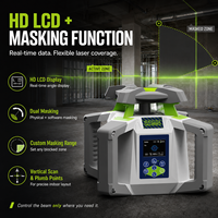 Niveau laser rotatif professionnel Huepar Pro RL450HVG3-2S 400m avec double batterie au lithium, fonction de suivi automatique, inclinaison/anti-choc