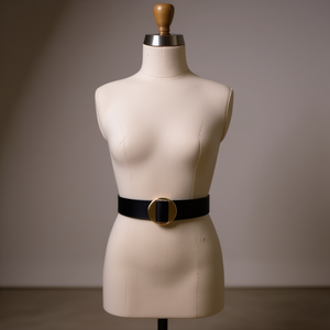 Ceinture en cuir véritable 4x105cm noire et marron avec boucle dorée pour femmes et hommes - Product Image 2