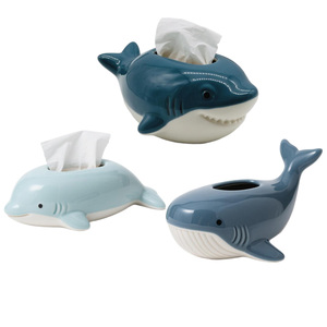 Bouteille d'essence en céramique animaux marins mignons 2 oz, pot d'huile essentielle requin et dauphin avec bouchon en liège, décoration effrayante pour spas et salons - Product Image 5