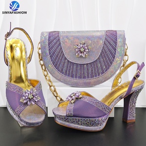 Sinya <span class=keywords><strong>tacco</strong></span> alto <span class=keywords><strong>scarpe</strong></span> italiane con borsa nigeriano con pietre <span class=keywords><strong>scarpe</strong></span> di corrispondenza borsa per le donne occasione - Product Image 4