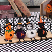 Pendentif en peluche d'Halloween, ornements de sorcière citrouille pour la fête des démons, accessoires de décoration pour maison hantée, décorations de fête faites à la main