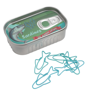 Caja de Metal Personalizada <span class=keywords><strong>para</strong></span> <span class=keywords><strong>Sardinas</strong></span>, Caja Rectangular Vacía <span class=keywords><strong>para</strong></span> Clips de Papel con Forma de Avión - Product Image 3