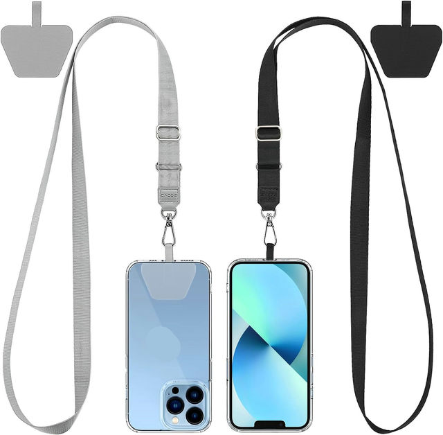 Universal Crossbody Mobile Cell Phone Lanyard With Multifunctional Nylon Patch Adjustable Shoulder Neck Strap for Smartphones