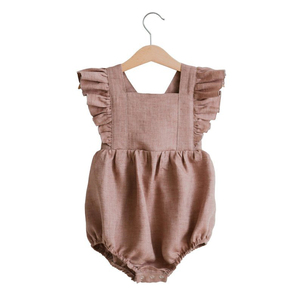 Ropa de Verano para Niña Pequeña, Mono de Lino Suave con Volantes para Bebés de 0 a 36 Meses, Recién Nacidas - Product Image 2