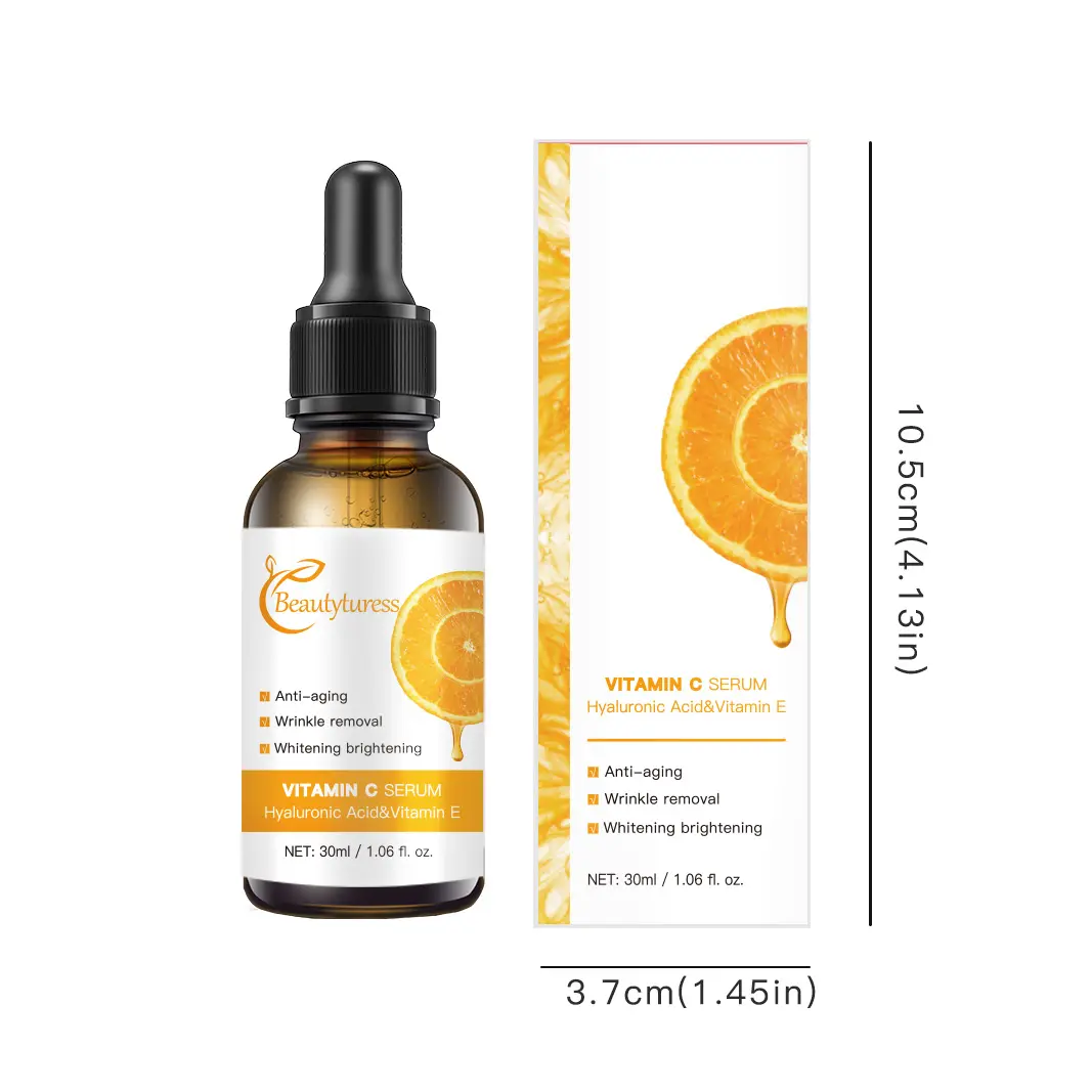 Pure Organic Pure Vitamin C Wholesale 100% Essence Collagen Whitening Vitamin C Serum With Hyaluronic Acid Face Private Label