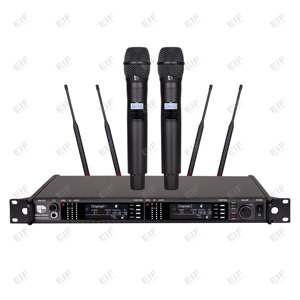 Hot Selling EIF AD4D-2 High Quality UHF <b>Wireless</b> Handheld & Headset & Lavalier <b>Microphone</b> System with Metal for Stage - Product Image 2