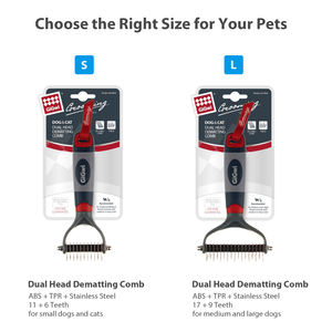 Peigne démêlant double tête SUPERZOO GiGwi 2025, 11/17 dents pour chiens et chats - Product Image 3